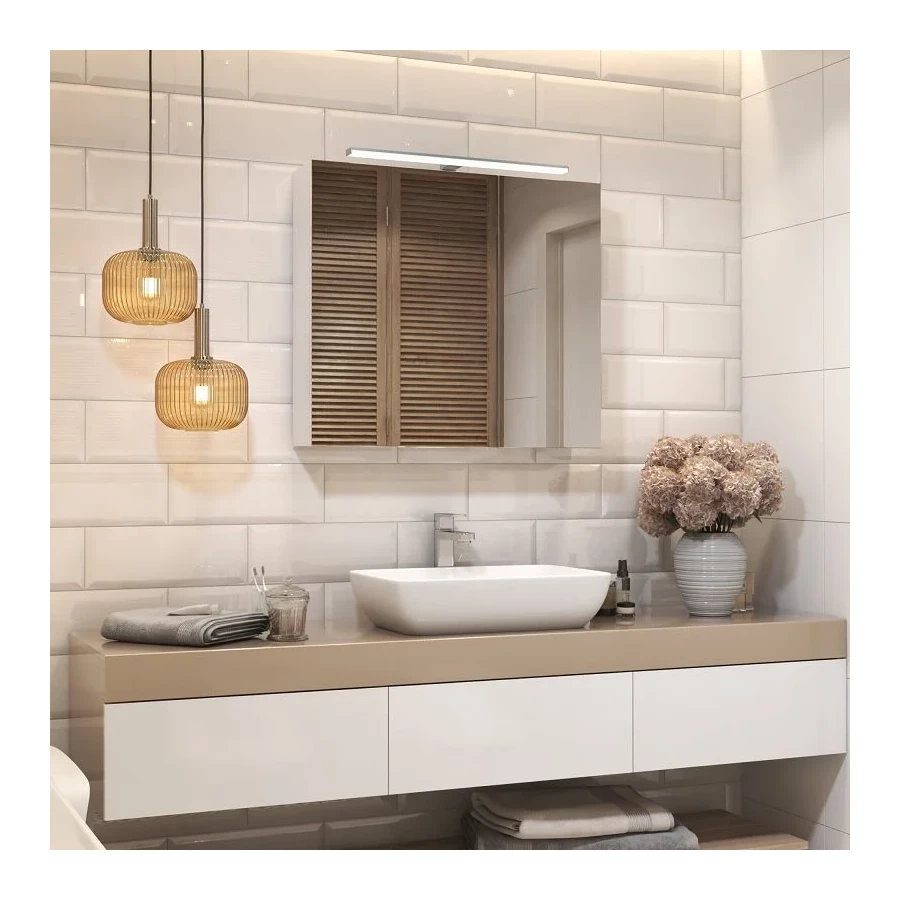 Зеркало шкаф Vigo Plaza 800 навесной со светильником zsh.PLA.80.El 80x70 см