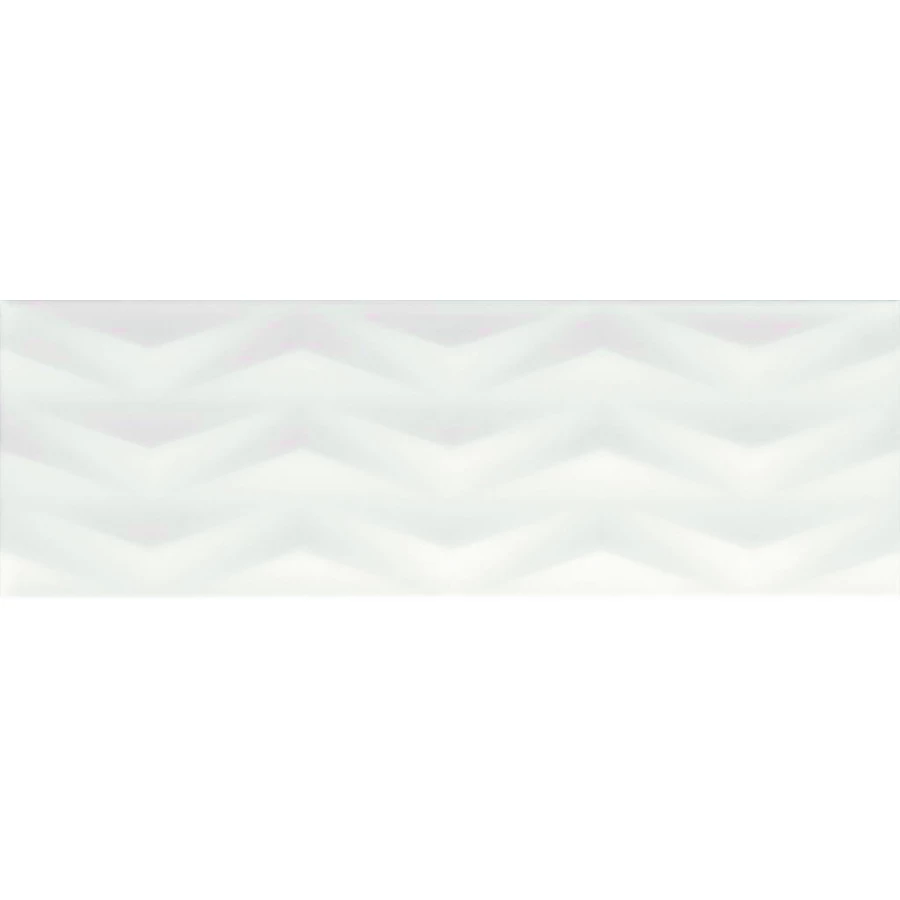 Плитка настенная Ceramika Konskie Snow Glossy Axis White struktura Rett 75х25 см