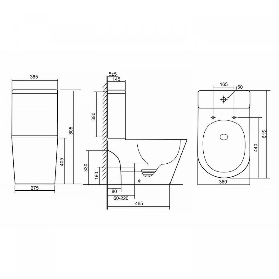 Унитаз-компакт Azario Berton напольный безободковый слив торнадо с быстросъемным сиденьем микролифт AZ-6093 38.5х61.5х80.5 см