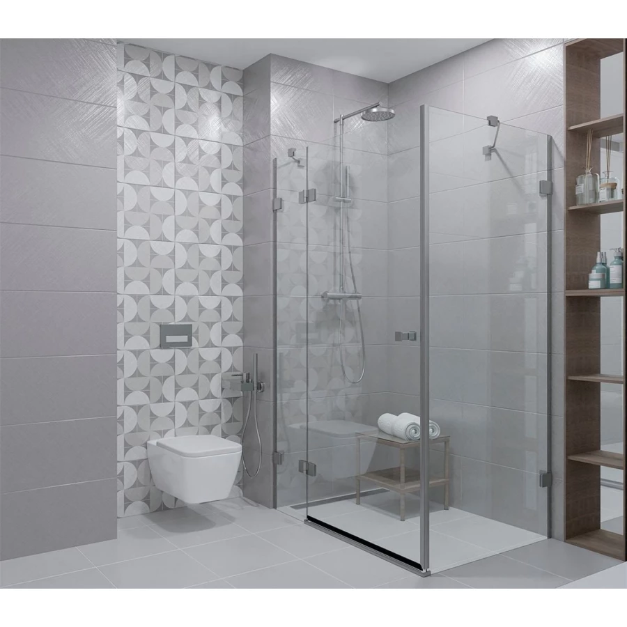 Плитка настенная Azori Incisio Grey серый 00-00003149 63х31,5 см