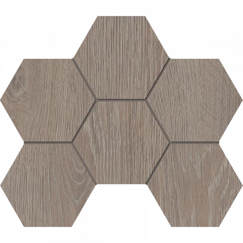 Мозаика Estima Kraft Wood KW02 Hexagon Структурированный 70622 28,5х25 см