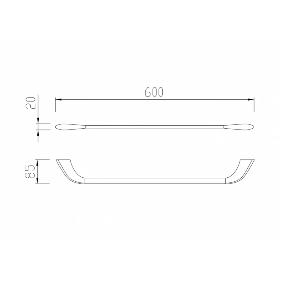 Полотенцедержатель Abber Nord черный матовый AA1552B