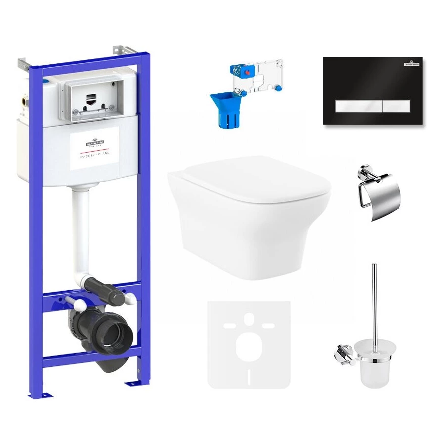 Унитаз Lavinia Boho Relfix Bristol Rimless 75110378 (комплект 9 в 1)