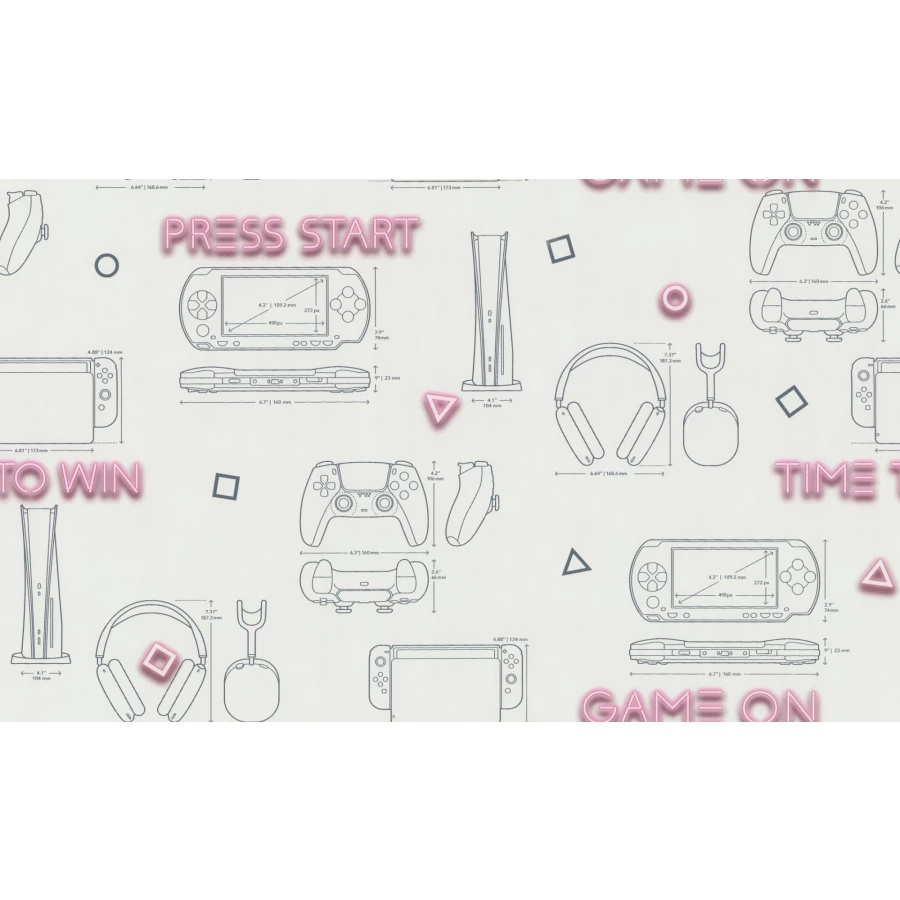 Обои флизелиновые Palitra Home Gamepad HomeColor бежевые HC72157-22 1,06х10,05 м