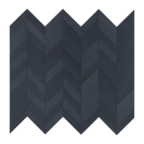 Керамогранит Mutina Мевс Инк Чеврон / Mews Ink Chevron матовый синий BOM66 19,6х5,5 см