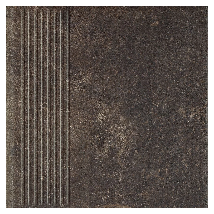 Ступень Paradyz Scandiano Brown stopnica prosta B1a матовая коричневая 30x30 см
