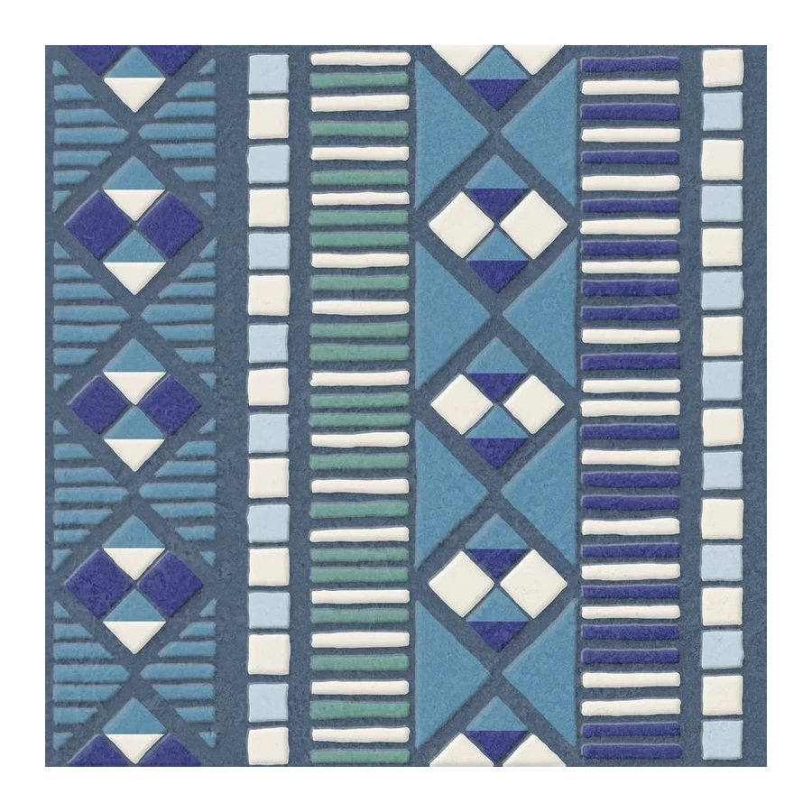 Плитка настенная Kerama Marazzi Шавен 3 Декор матовая синяя KMD3STA009BN 20x20 см