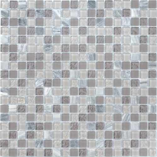 Мозаика из стекла и натурального камня Caramelle Mosaic Sitka серый 30,5x30,5 см