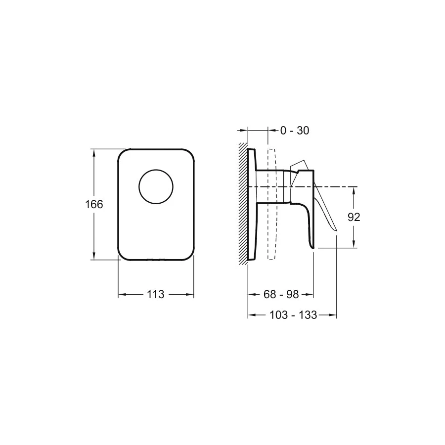 Смеситель для душа Jacob Delafon Aleo хром E98705-CP