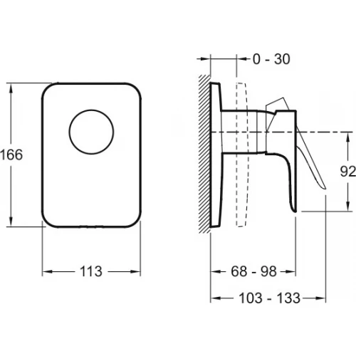 Смеситель для душа Jacob Delafon Aleo хром E98705-CP