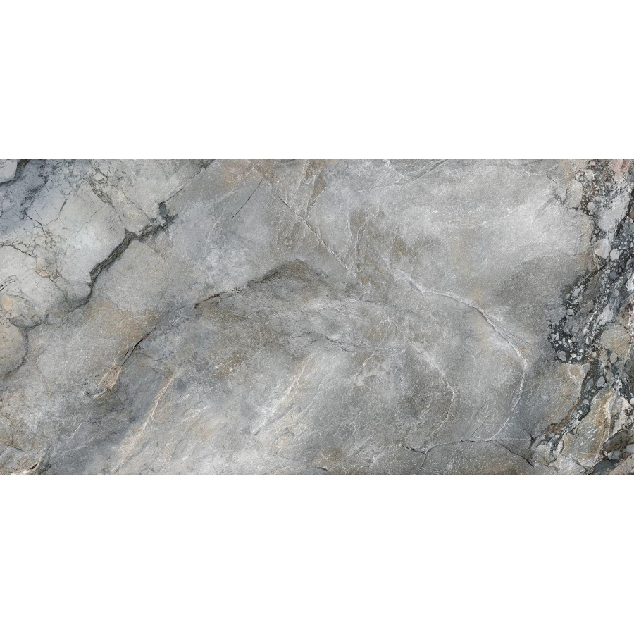 Керамогранит ALMA Ceramica Vulcano лаппатированный серый 7,5 мм GFA114VLC70L 114х57 см