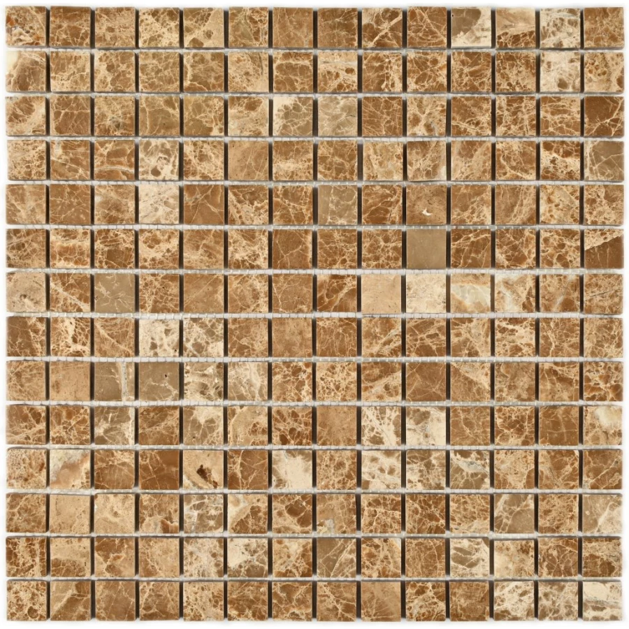 Мозаика Bonaparte Каменная мозаика Madrid-20 Pol 20х20 коричневая 30,5х30,5 см