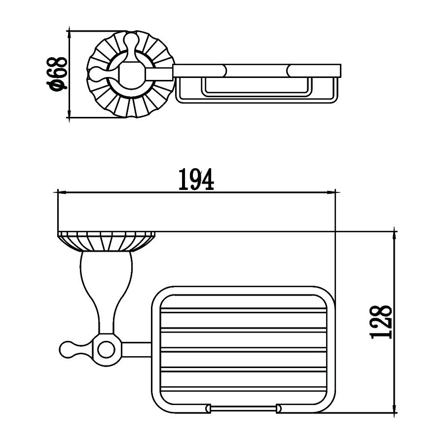 Мыльница решетка Savol настенная S-08932C
