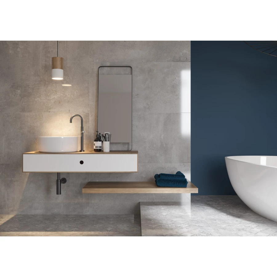 Керамогранит Cerrad Softcement Silver Rect матовый серебристый 119,7x59,7 см