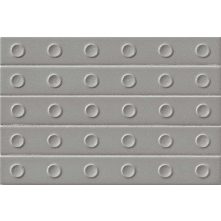 Плитка настенная Mutina Пунто Довн Матт Грей / Punto Down Matt Grey матовая серая BOPDLM02 31,5х21,1 см