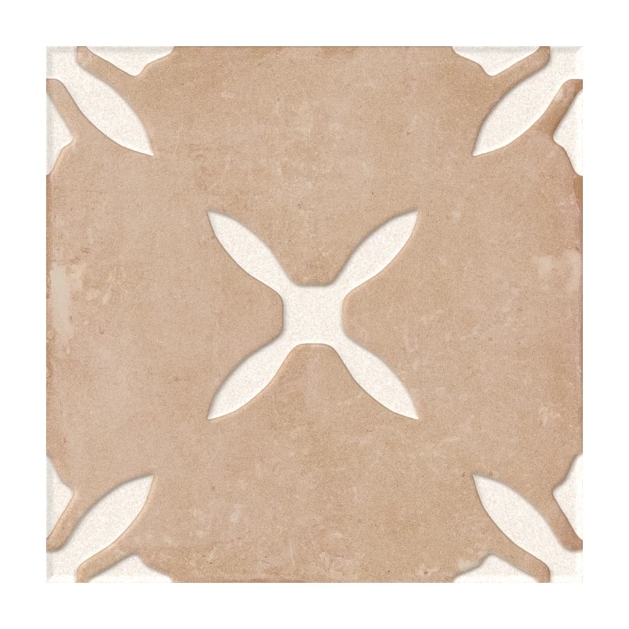 Керамогранит Harmony Peronda Pangea Clay Flower LT матовый бежевый 3386040802 22,3х22,3 см