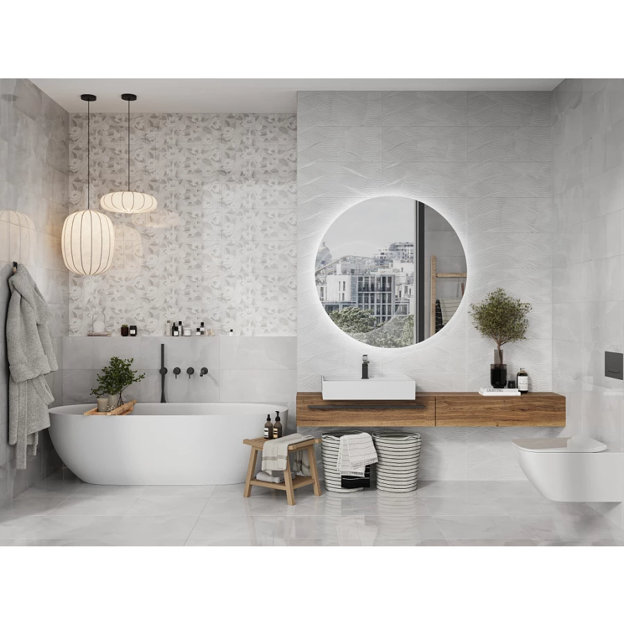 Плитка настенная Gracia Ceramica Moonrise grey серый 04 010100001548 60х25 см