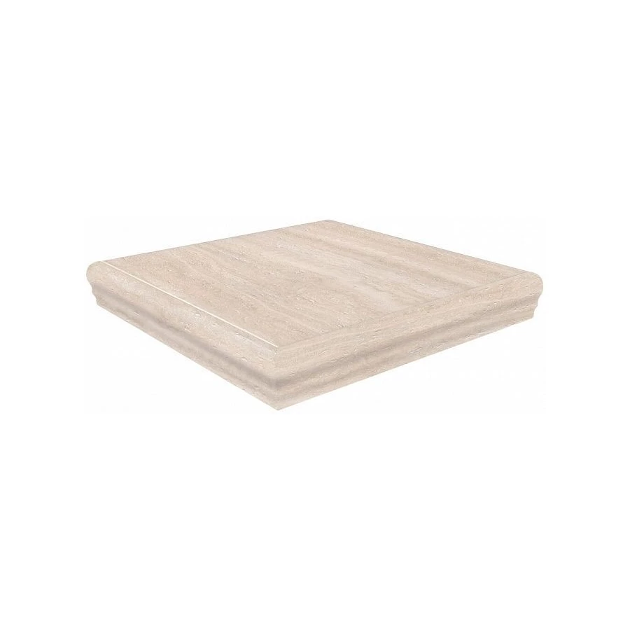 Ступень Kerama Marazzi Пантеон бежевый левая угловая 34х34 см