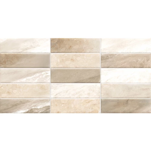 Плитка настенная ALMA Ceramica Adriatic рельефная матовая бежевая TWA3060ADT14 60х30 см