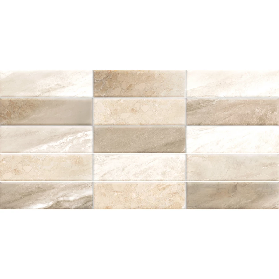 Плитка настенная ALMA Ceramica Adriatic рельефная матовая бежевая TWA3060ADT14 60х30 см