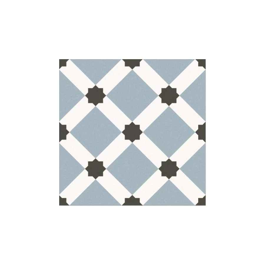 Керамогранит Keros Ceramica Barcelona Night матовый голубой черный KRS0112_18 25х25 см