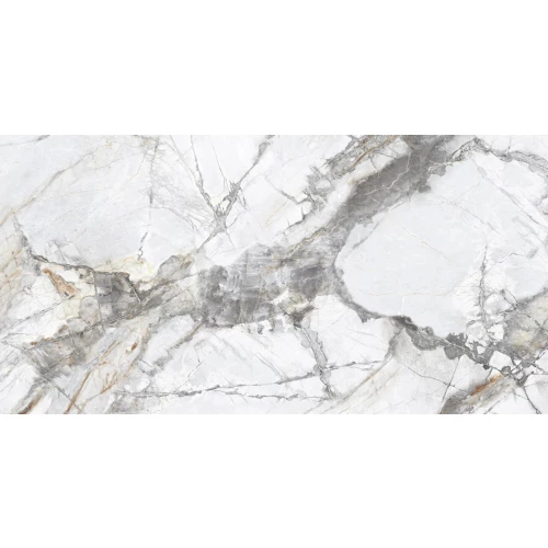 Керамогранит Planet Ceramics UKYF 6234 глянцевый с золотом белый 120х60 см