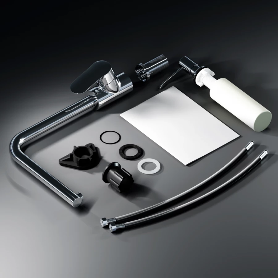 Смеситель для кухни с диспенсером Am Pm Like хром F8005D00