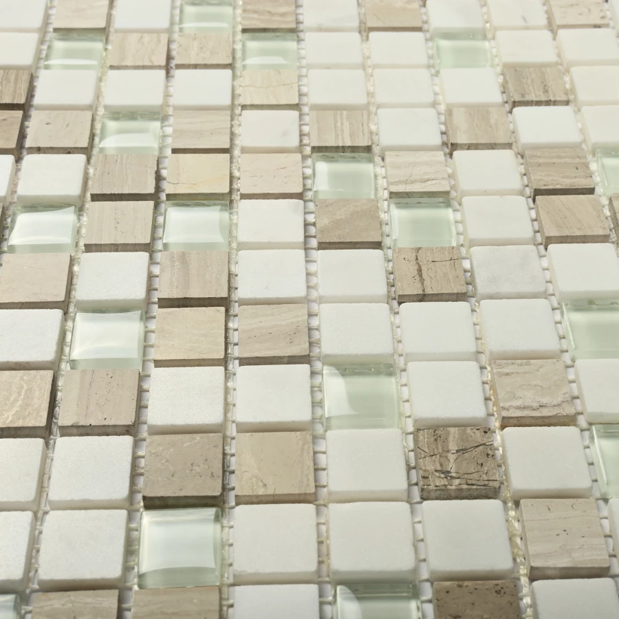 Мозаика Bonaparte Каменная мозаика Comfort 15х15 матовая белая 30,5х30,5 см