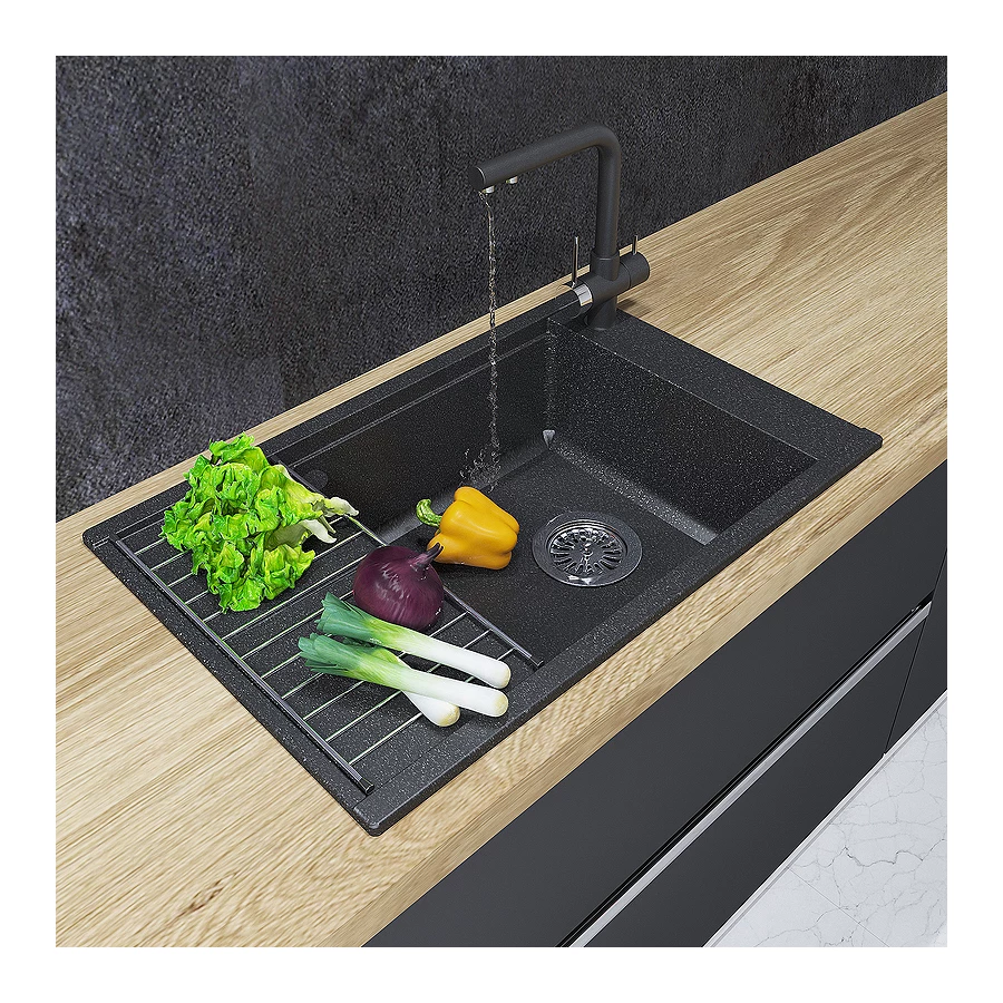 Мойка кухонная Акватон Делия 78 графит 1A715132DE210