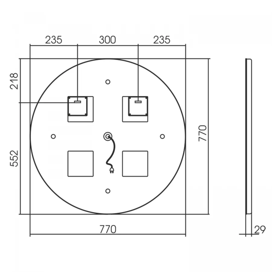 Зеркало Azario Перла-S сенсорный выключатель бегущая подсветка LED-00002736 d77 см
