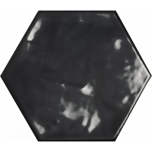 Керамогранит EcoCeramic B Chiara negro hex 24х20 см