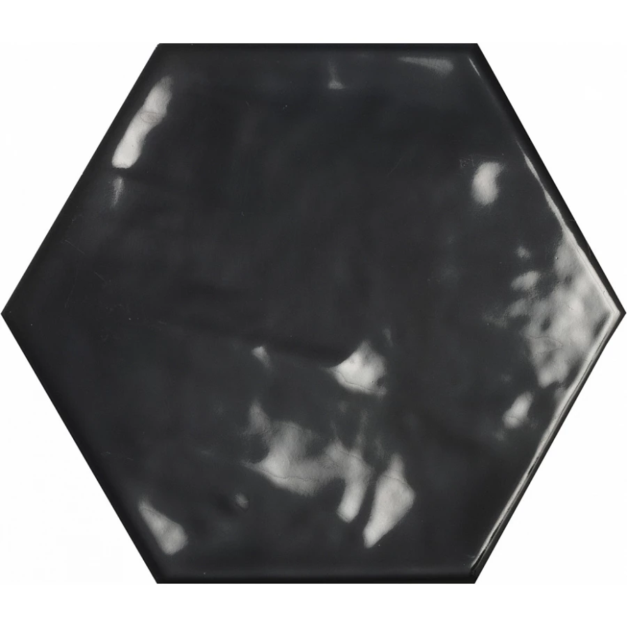 Керамогранит EcoCeramic B Chiara negro hex 24х20 см