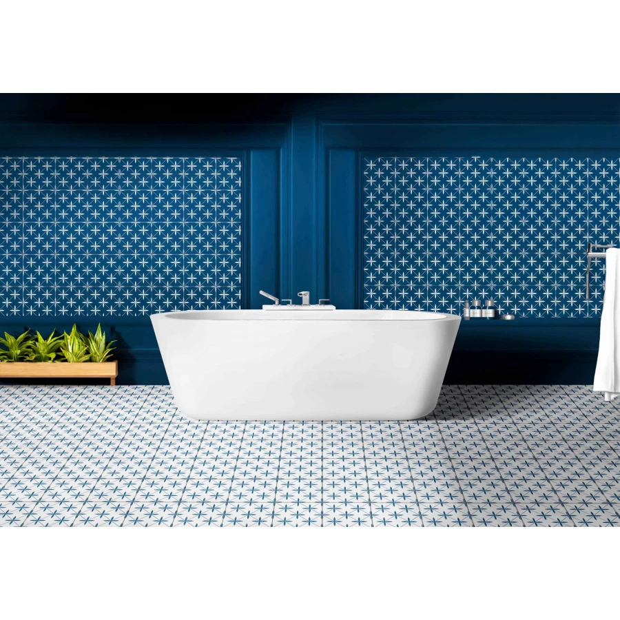 Керамогранит Monopole Stella Sea матовый синий 002693 18,7х18,7 см