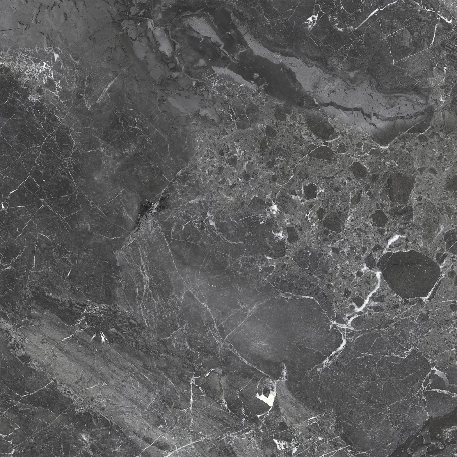 Керамогранит Delacora Greiny Dark sugar-эффект черный 6060GRY99 60х60 см