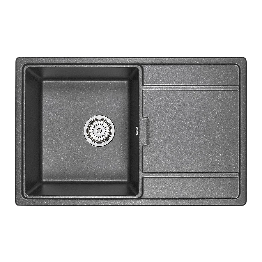 Кухонная мойка Granula 7804, ЧЁРНЫЙ 78х50 см