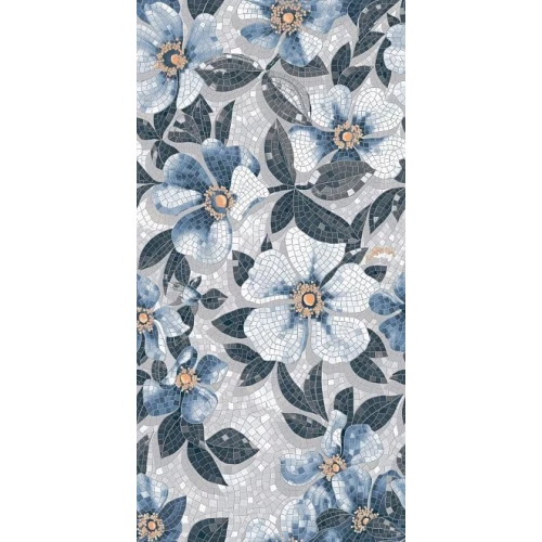 Керамогранит Kerama Marazzi Розелла декорированный лаппатированный синий 119,5х238,5 см