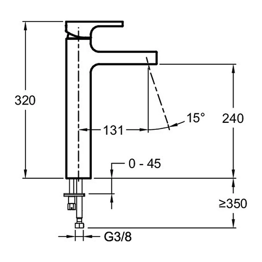 Смеситель для раковины Jacob Delafon Strayt E98340-CP