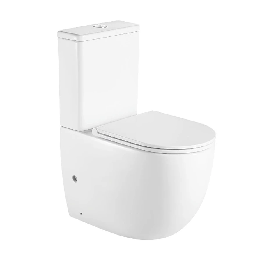 Унитаз-компакт напольный Azario Mitta безободковый в комплекте с бачком и сиденьем микролифт AZ-2128 62х34х81 см