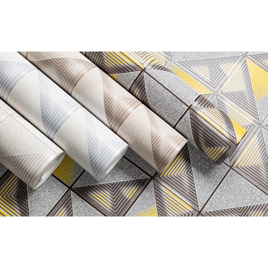 Обои бумажные Palitra Home HomeColor Trio серые HC11044-43 0.53х10.05 м