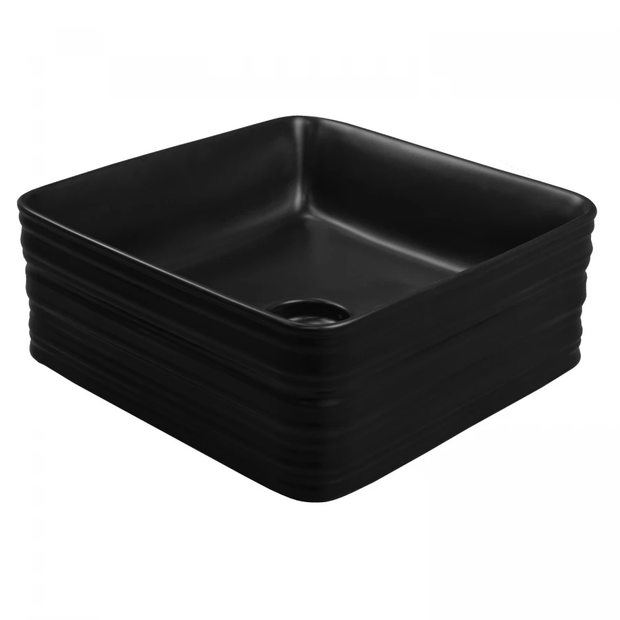 Раковина-чаша Azario накладная квадратная черный матовый AZ-2075-B-MB 39.5х39.5х15 см