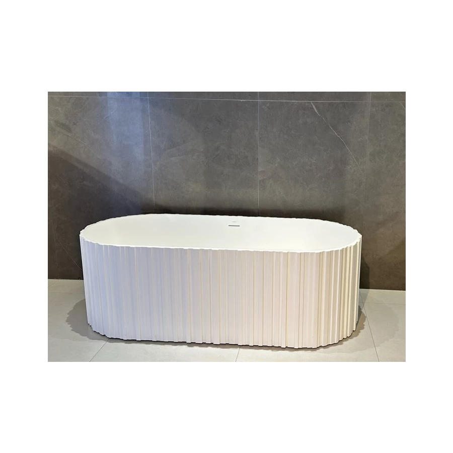 Ванна из искусственного камня Abber Stein белая матовая AS9653 170х75 см