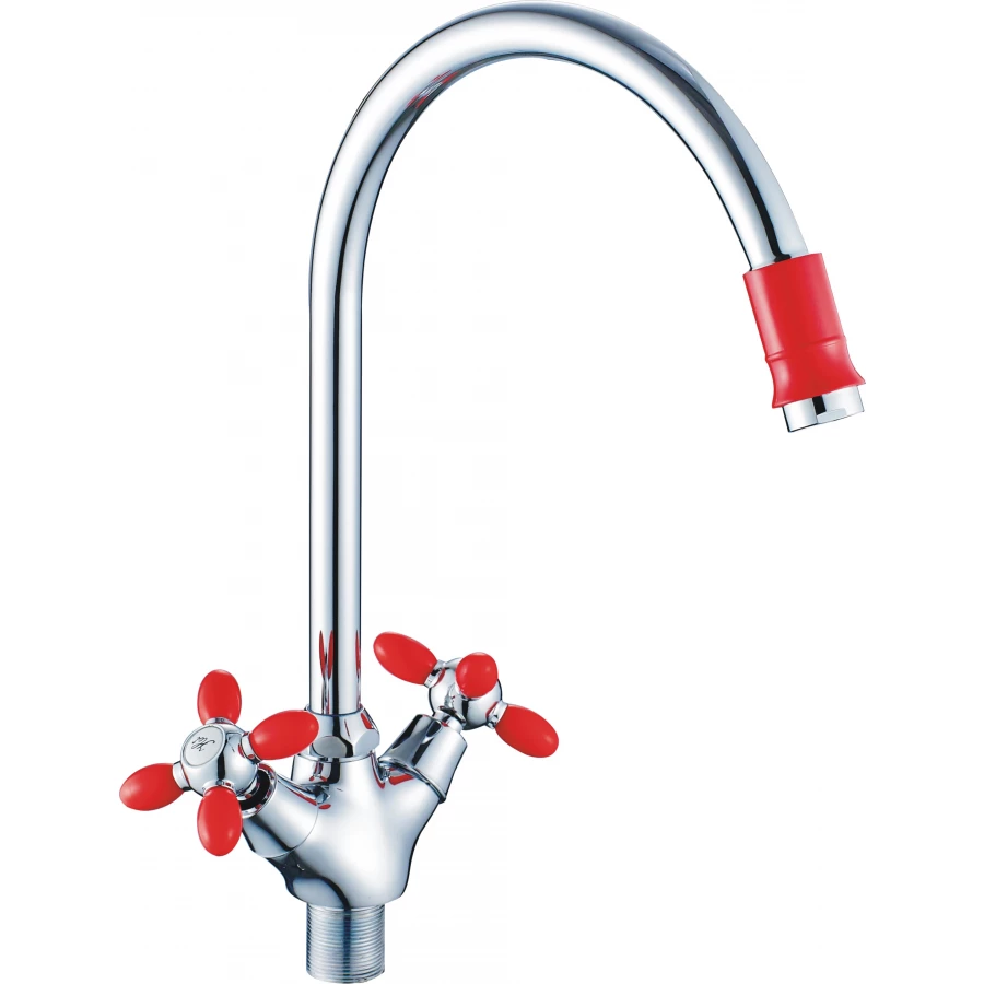 Смеситель Cron для кухни красный CN46127-6