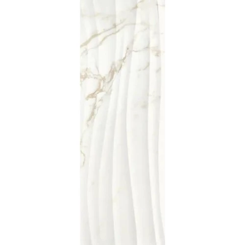 Плитка настенная Love Ceramic Tiles Precious Shape Сalacatta Matt Rett матовая белая 100х35 см