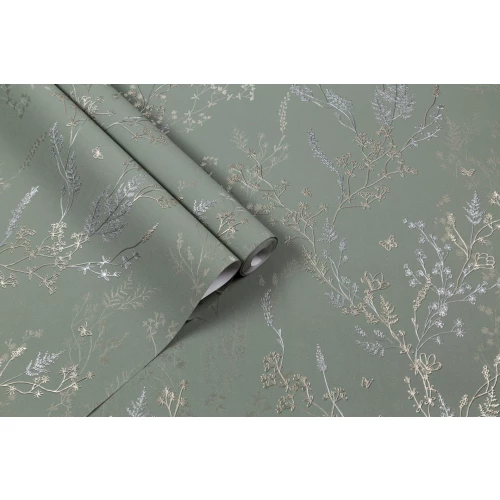 Обои флизелиновые Palitra Home Summer Time зеленые HC72414-74 1,06х10,05 м