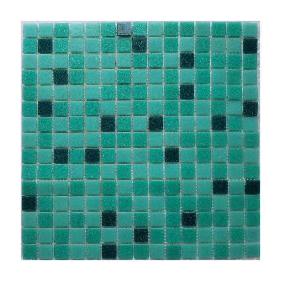 Мозаика Bonaparte Стеклянная мозаика Lotus 20х20 зеленая 32,7х32,7 см