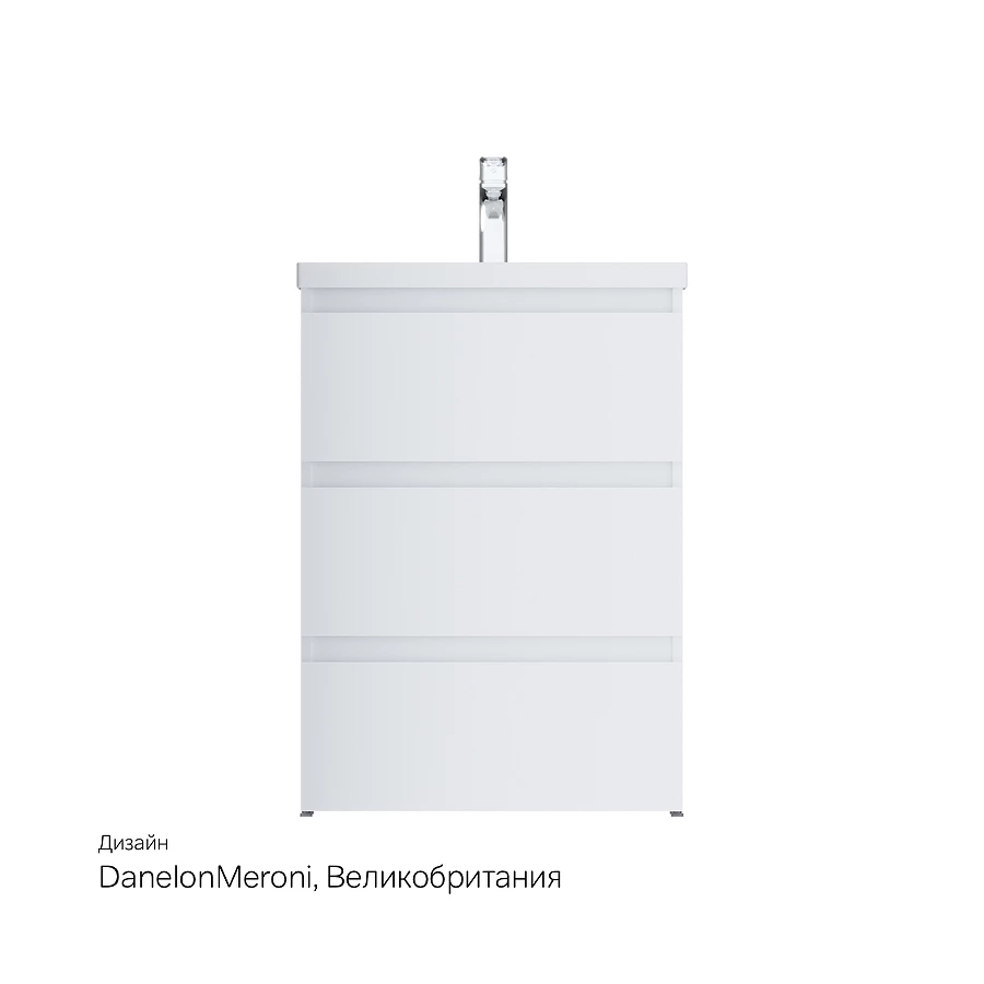 База под раковину Am Pm Gem S напольная 3 ящика белый глянец M91FSX0602WG 60 см