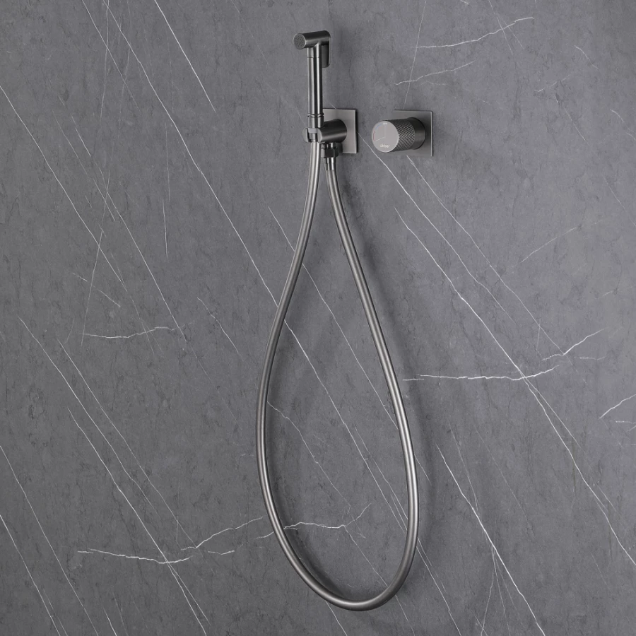 Смеситель Abber Rund с гигиеническим душем никель AF8725NG