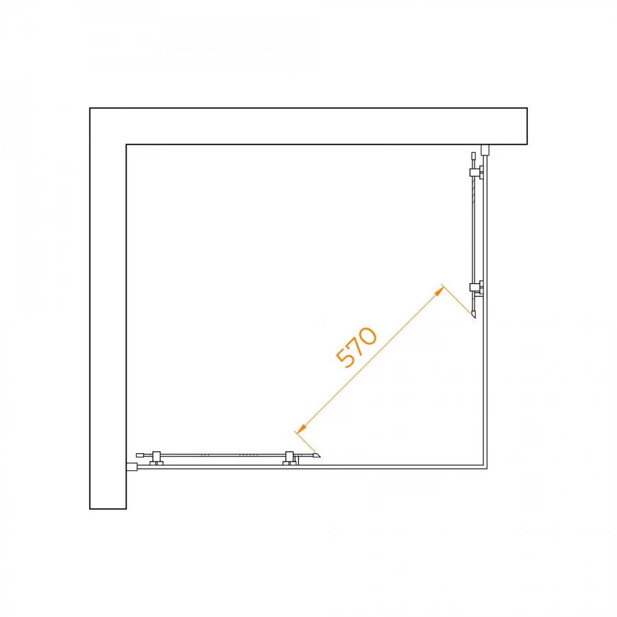 Душевой уголок RGW PA-040B Матовое Сатинат 3508104090-24 100х90 см