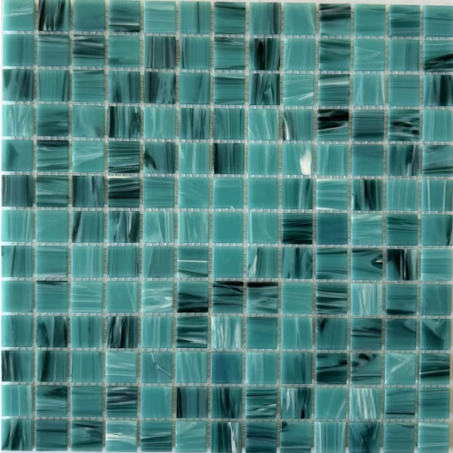 Мозаика из стекла Pixel mosaic Прессованное стекло из стекла чип 23x23 матовая бирюзовая PIX131 32,7х32,7 см