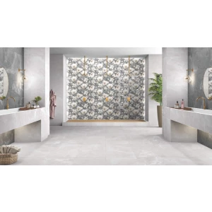 Керамогранит Infinity Ceramica Linsey Decor Grey Lush Plus серый 120x60 см